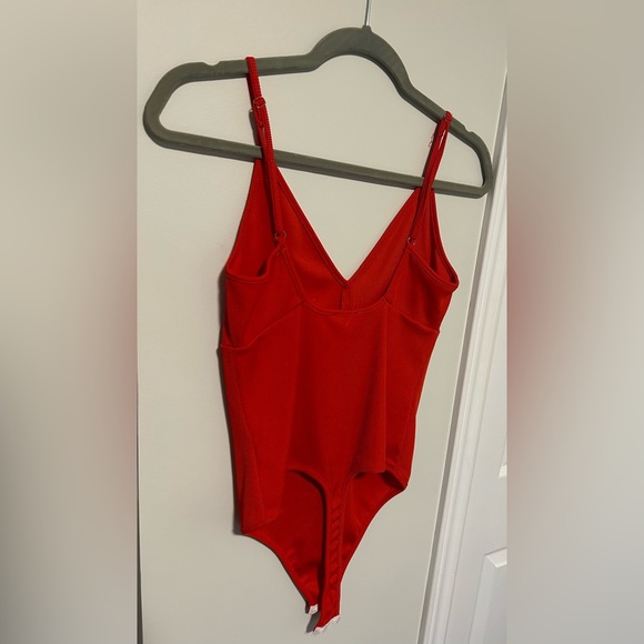 Red Polyester Bodysuit - Picture 2 of 3